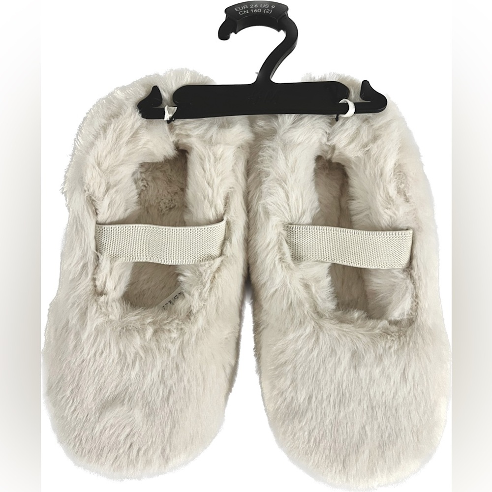 New H&M cozy furry slippers